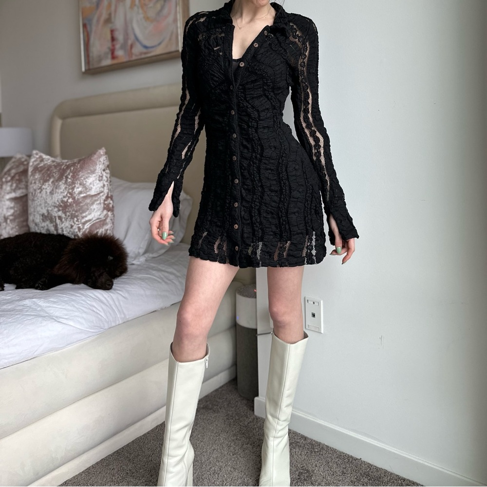 Free People Shayla Lace Mini Dress